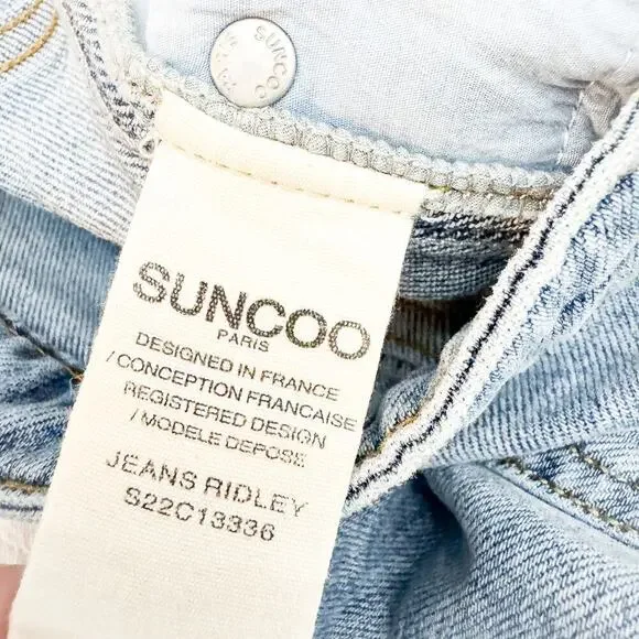 Suncoo Paris Jeans Ridley Light Wash Denim Size 34 France